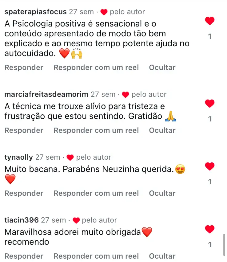 Depoimento de aluna 18