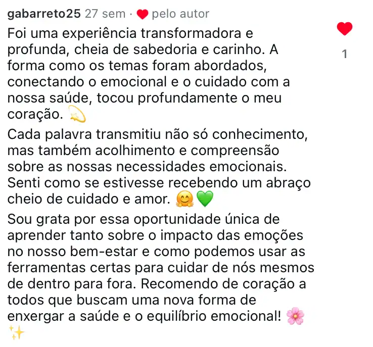 Depoimento de aluna 28