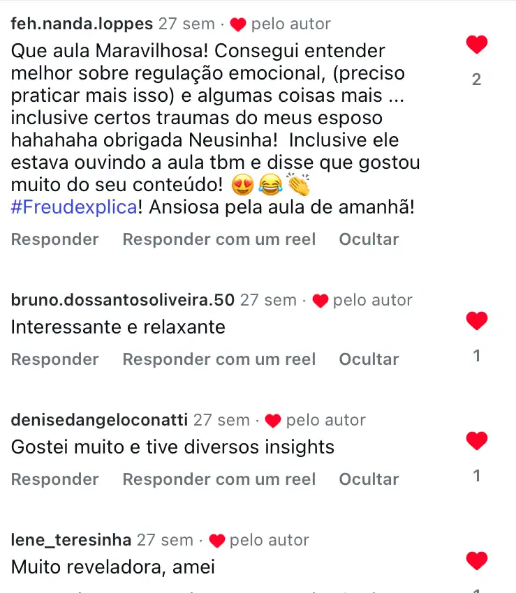 Depoimento de aluna 32