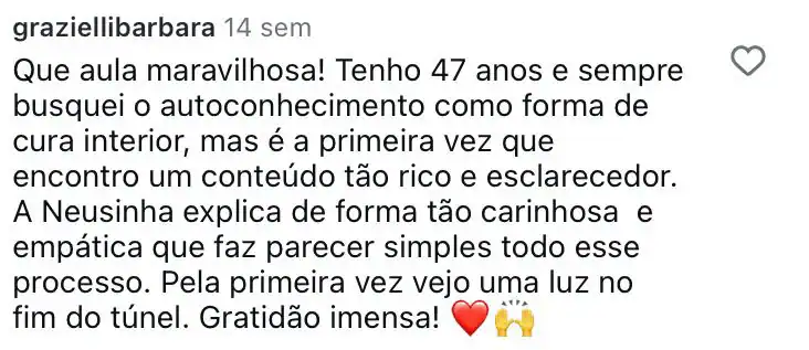 Depoimento de aluna 8